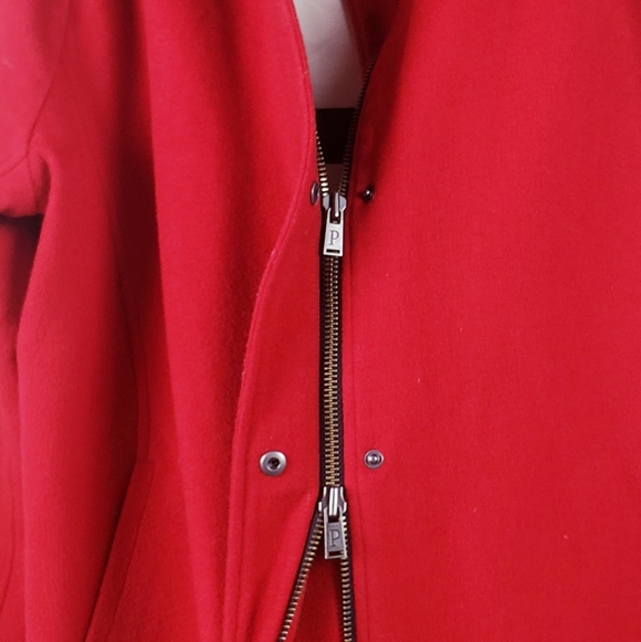 Pendleton Cascade Wool Campbell Coat Glacier Stripe Lined Red Water Resistant XL - Picture 8 of 12